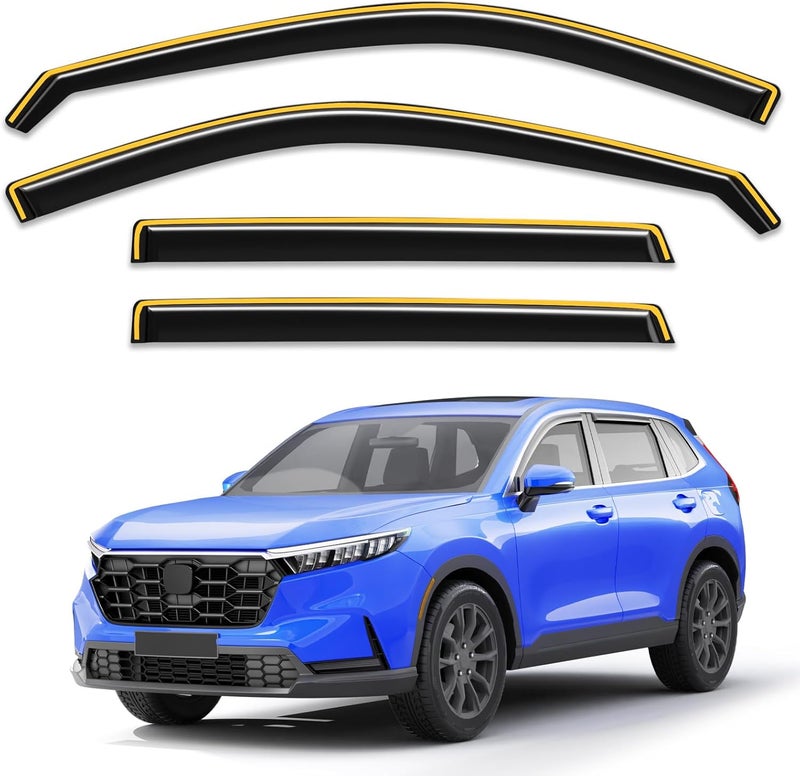 Breejoy in-Channel Window Rain Guards Fit for Honda CR-V CRV 2023 2024 2025 2026, Extra Durable Rain Guards Visors Vent Visors Window Deflector Vent Shades Car Accessories -4 pcs - Image 1